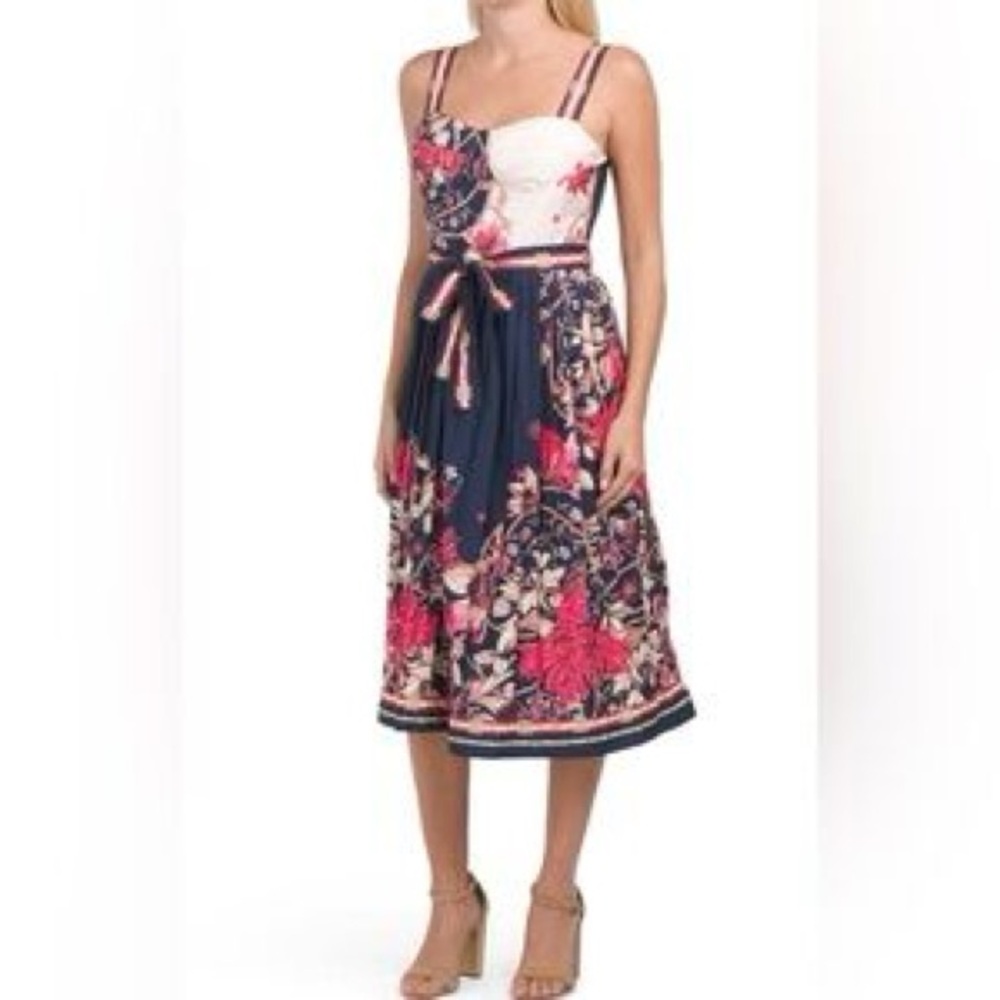 Dalia MacPhee Floral Sleeveless Dress